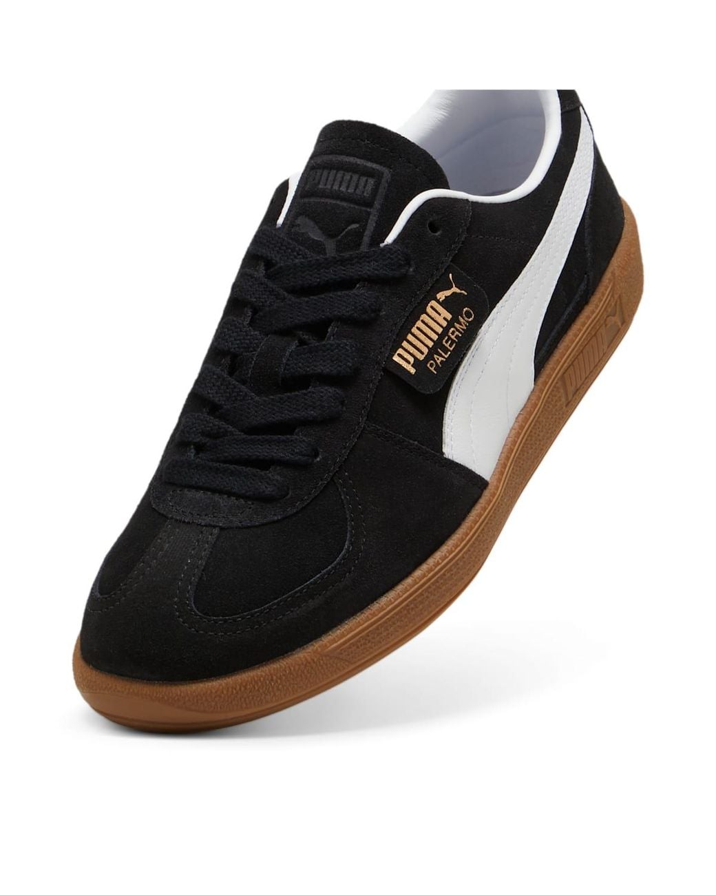 PUMA Mens Palermo Lace Up Sneakers Shoes Casual - Black, Black, 7.5 for men