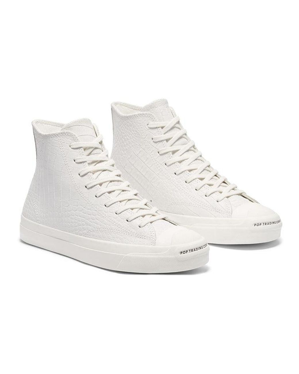Converse White Pop Trading Company X Jack Purcell High 'Egret' for men