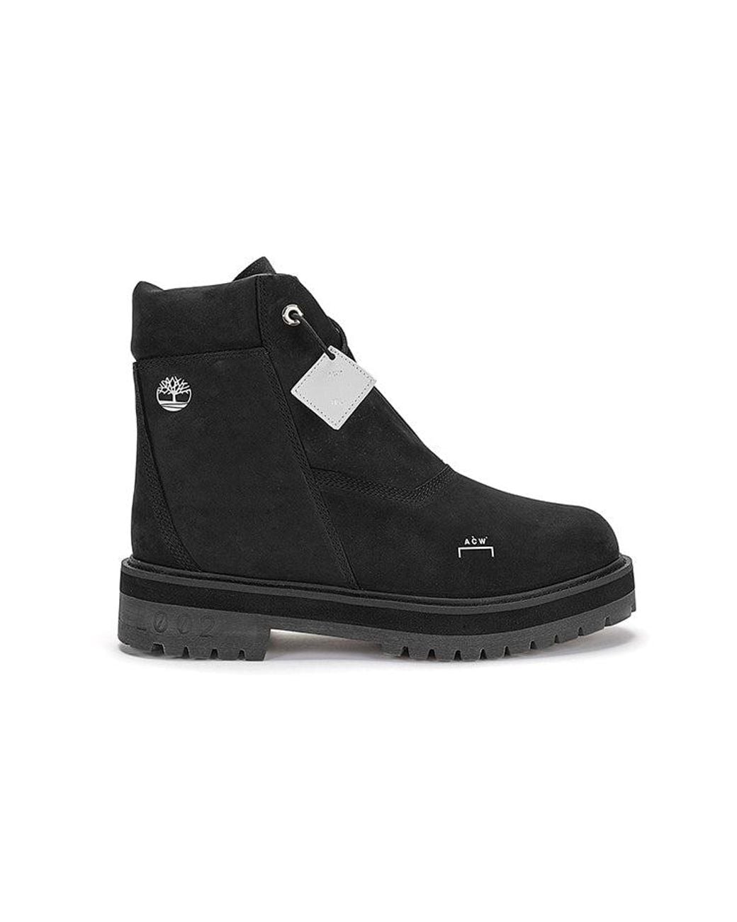 Timberland Black X A Cold Wall 6 Inch Premium Side Zip Boot 'Jet Nubuck' for men
