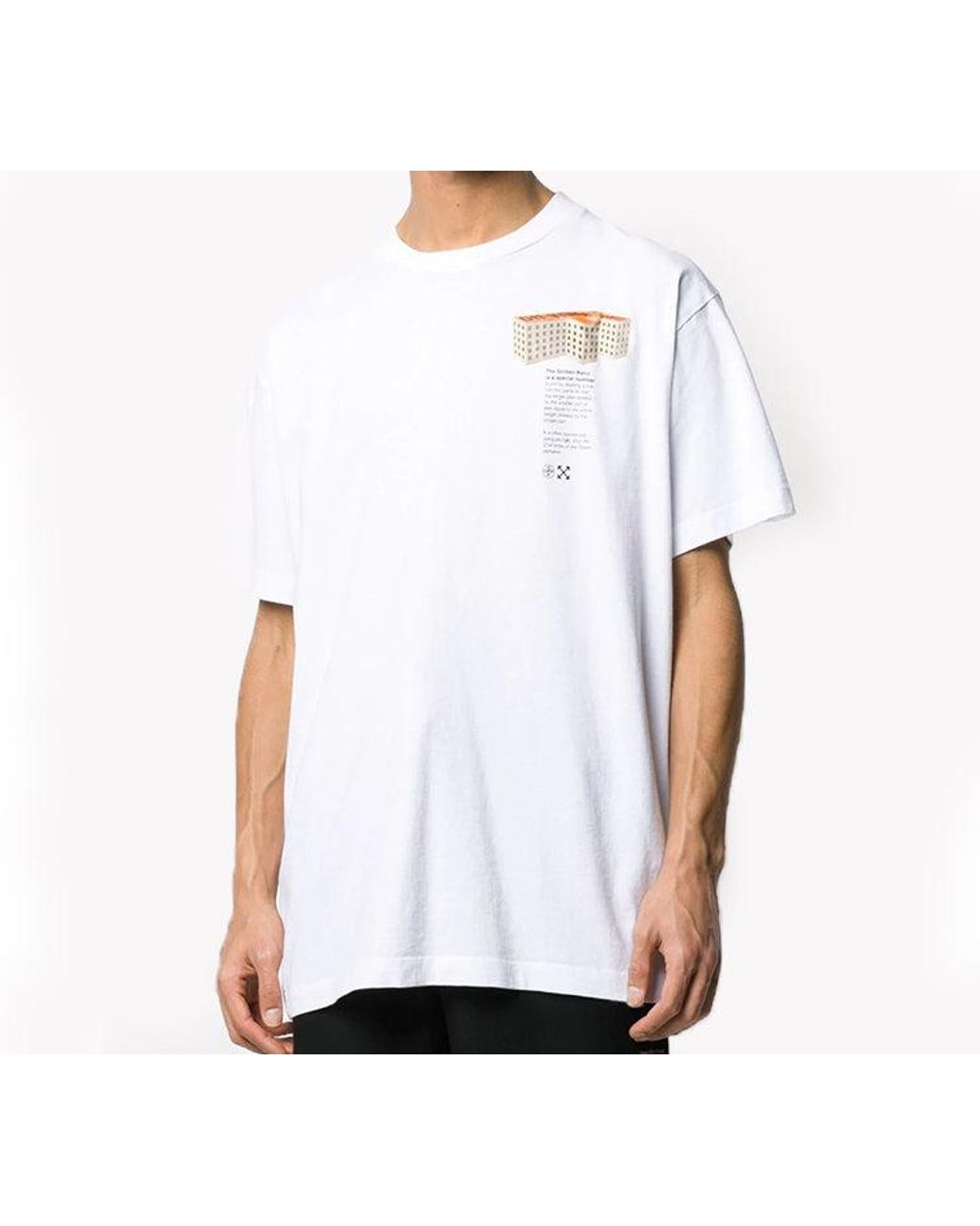 Off-White c/o Virgil Abloh White Ss20 Rationalism Print Short-Sleeved Oversized for men