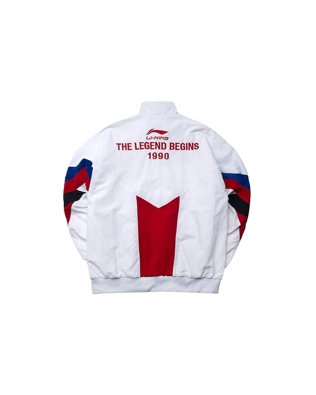 Li-ning White Logo Printing Stand Collar Casual Jacket for men