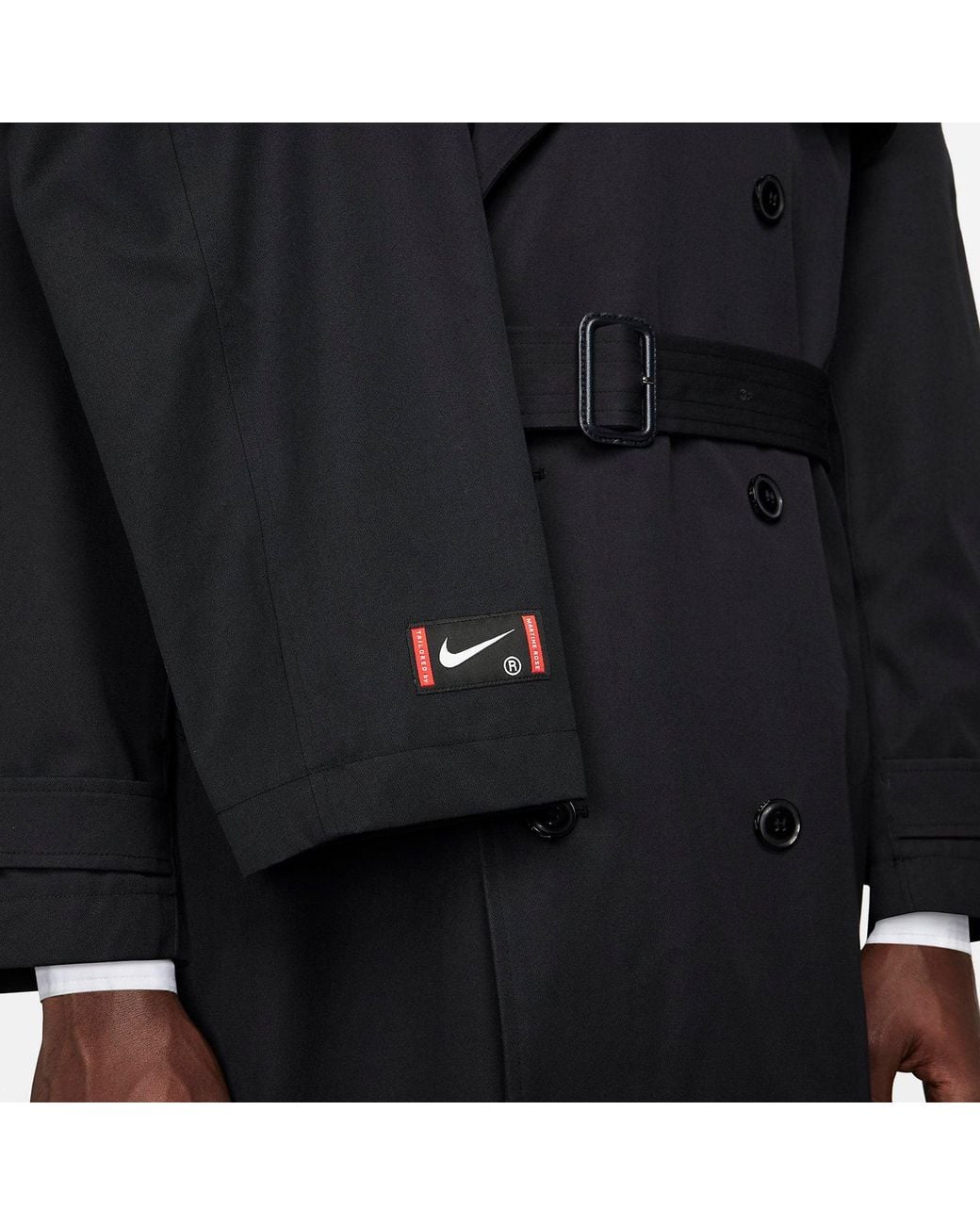 Nike Black X Martine Rose Trench Coat Asia Sizing Dv0851-414 for men