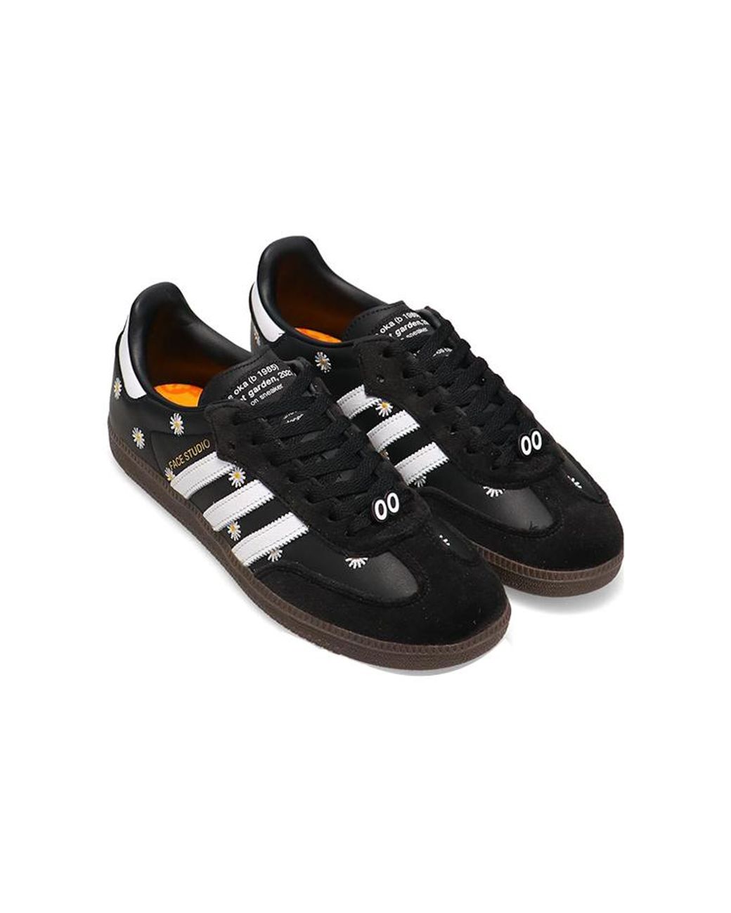 adidas X Atmos X Face Samba Og 'Embroidered Daisies' in Black for