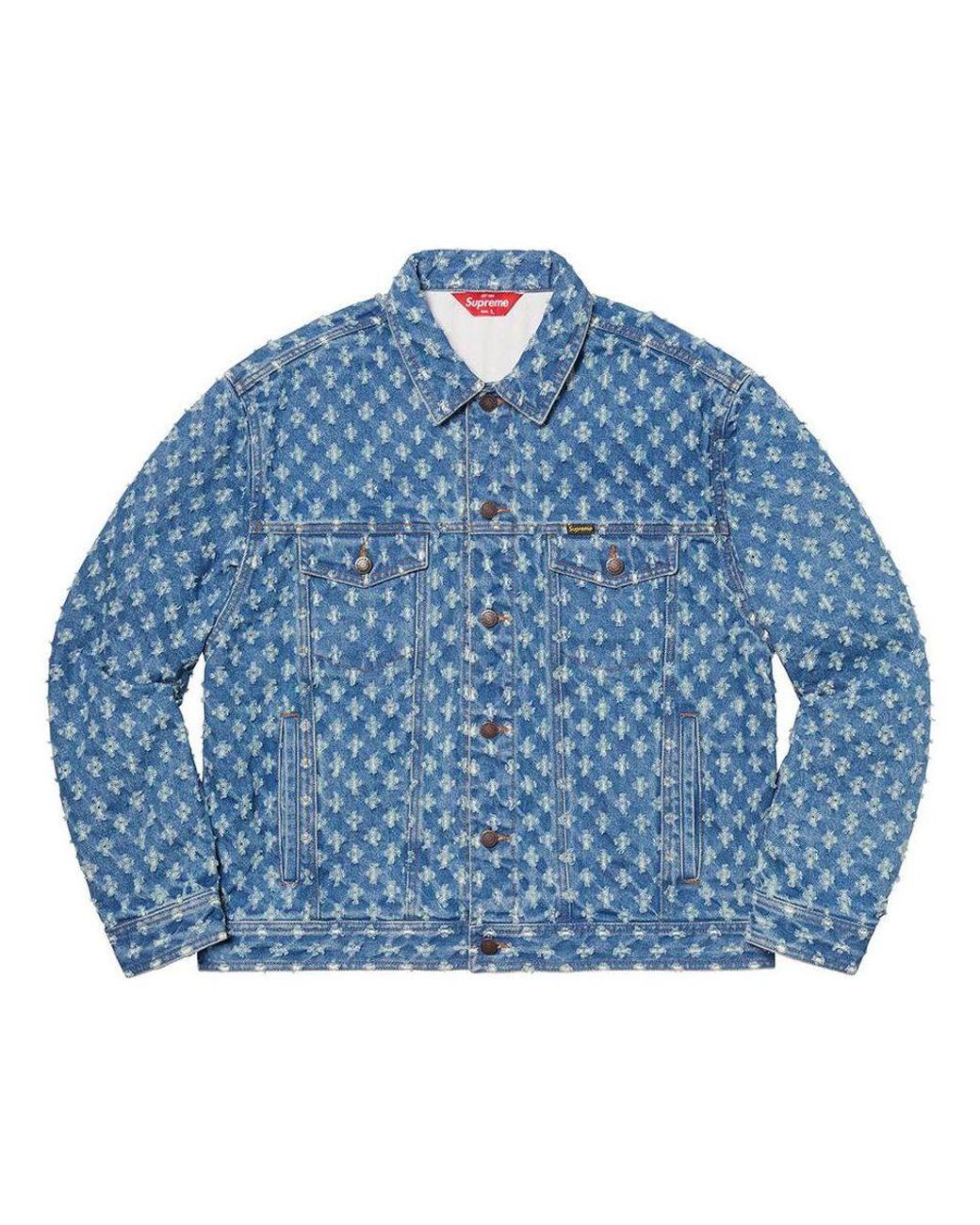 Supreme Hole Punch Denim Trucker Jacket in Blue for Men | Lyst UK