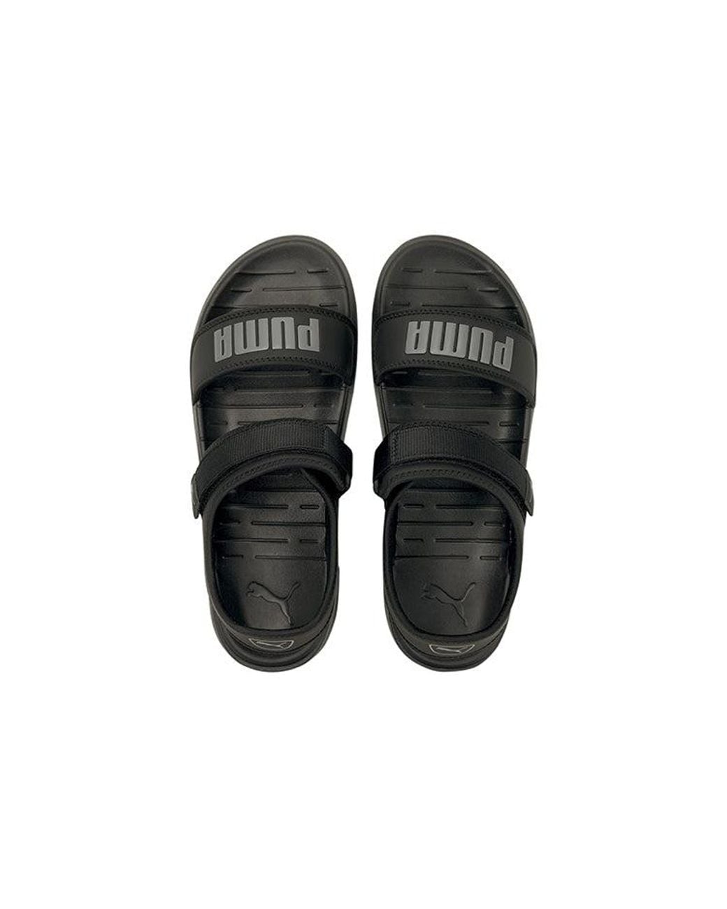 PUMA Black Softride Sandal 'Castlerock' for men