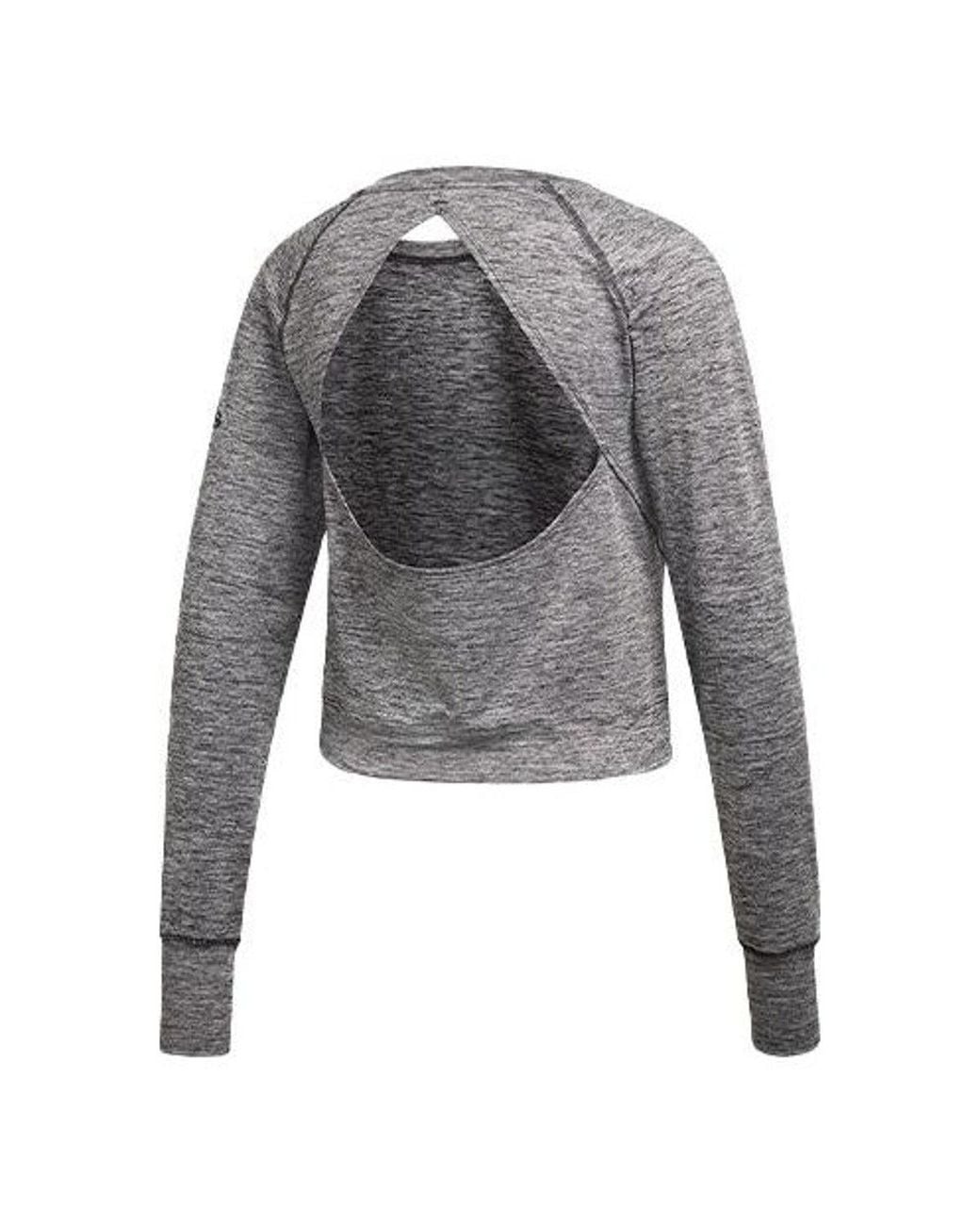 Adidas Gray (Wmns) Stella Mccartney Open Back Cover T-Shirt