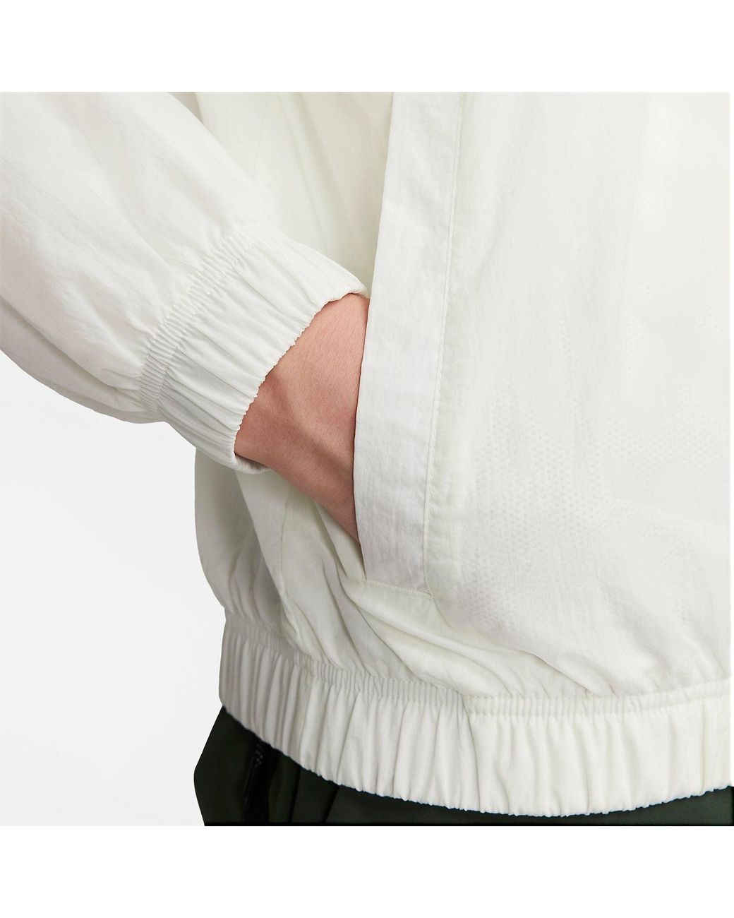 Nike White Sportswear Wind Runner 1/2 Half Zip Top 'Sail Noble' for men