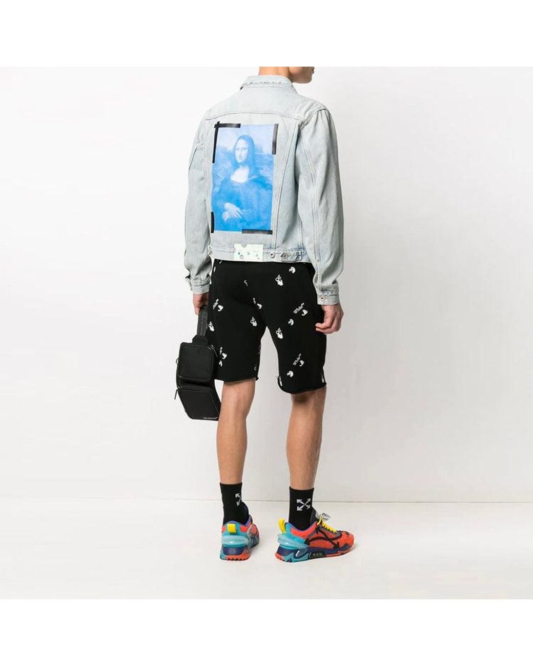 Off-White c/o Virgil Abloh Blue Ss21 Back Printing Denim Jacket for men