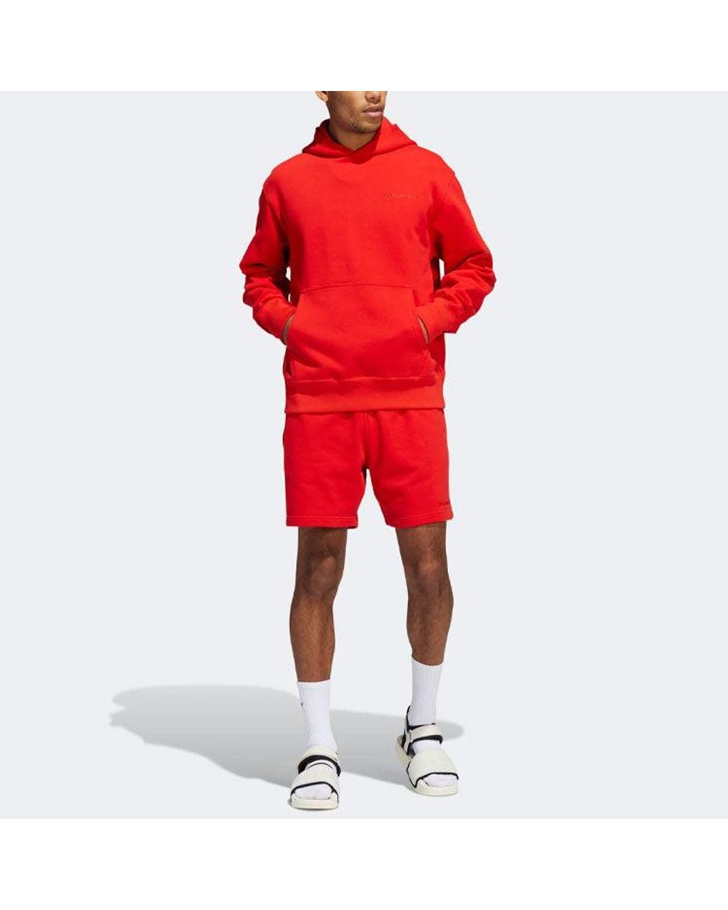 Adidas Originals X Pharrell Williams Crossover Solid Color Casual Sports Pullover Red for men