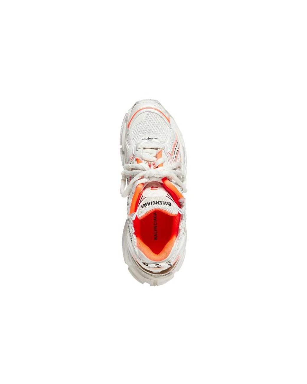 Balenciaga White Runner Sneakers Fluo Mesh And Nylon' for men