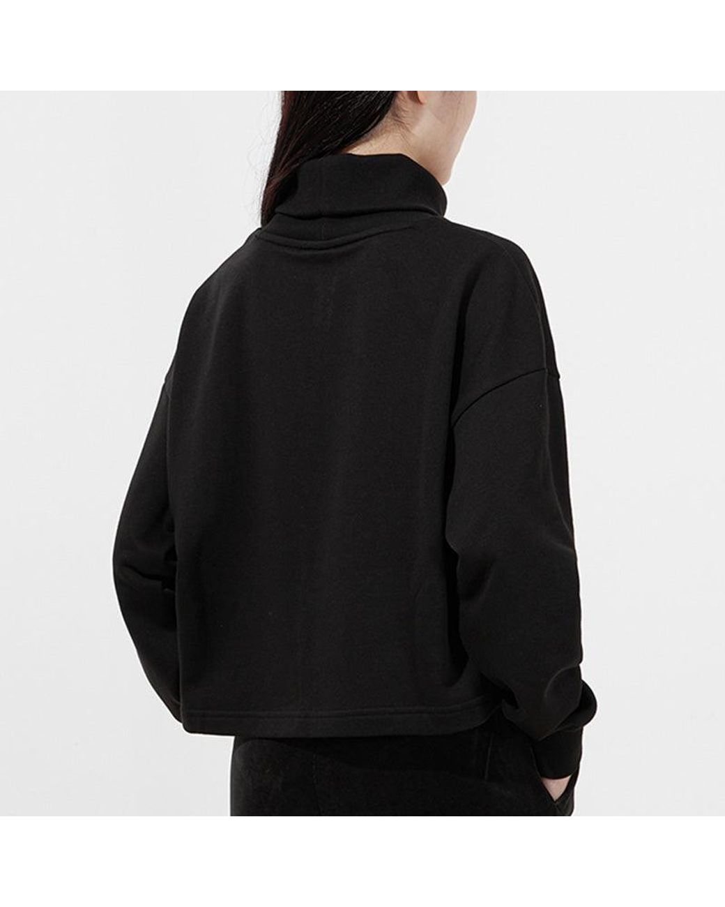 PUMA Black (Wmns) Classics Logo Embroidery Swea