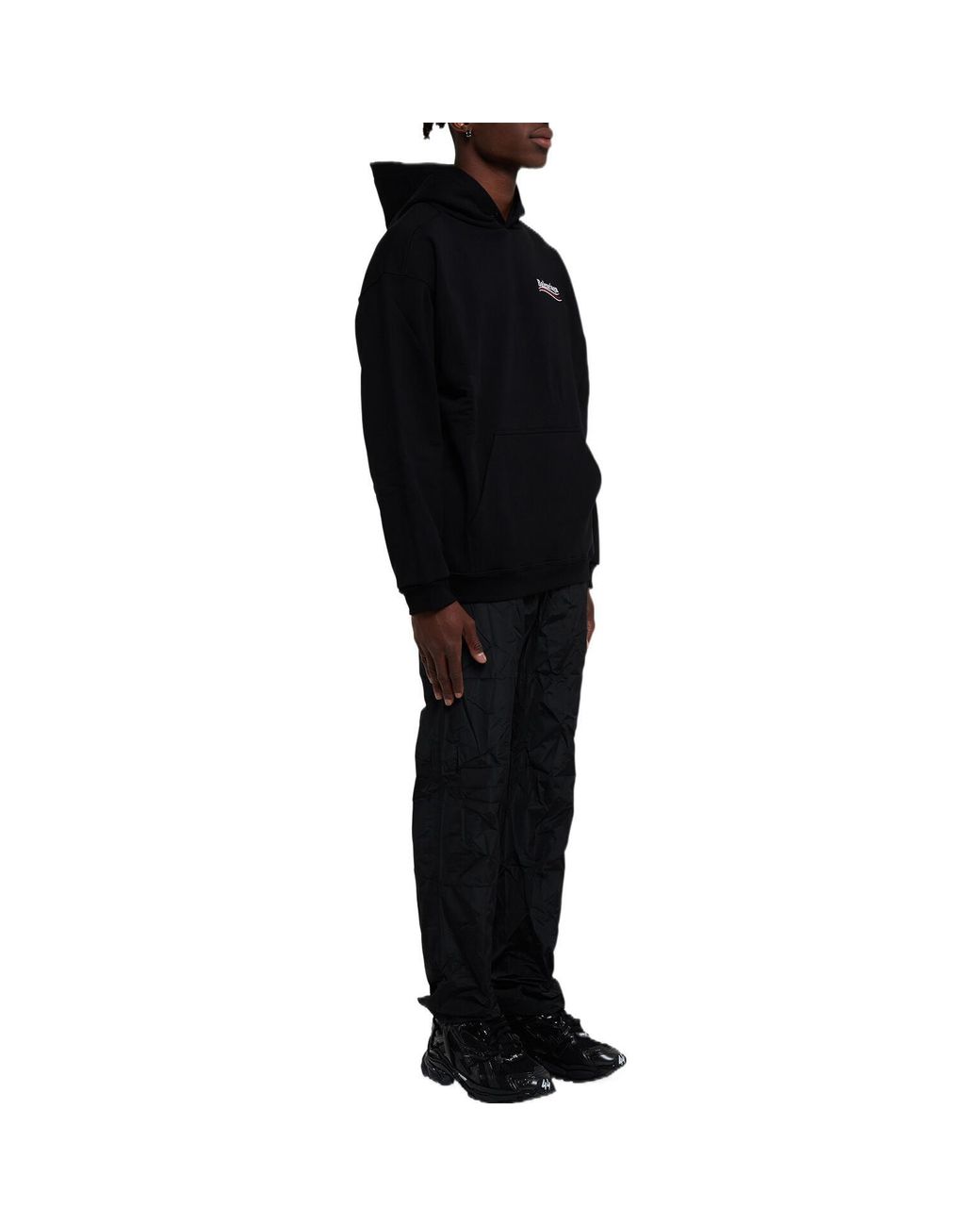 Balenciaga Black Political Campaign Hoodie Medium Fit for men