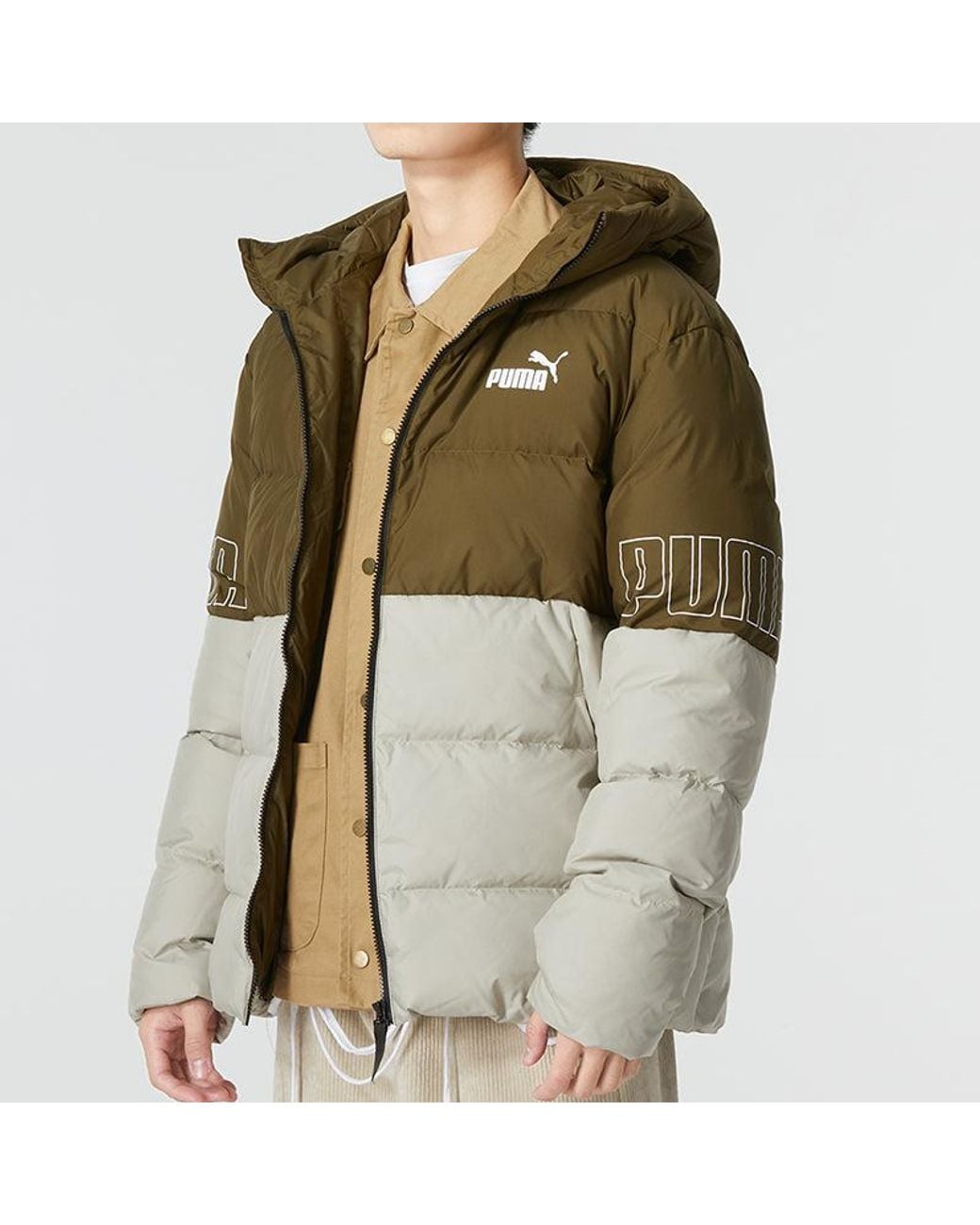 PUMA Green Power Down Hooded Jacket for men