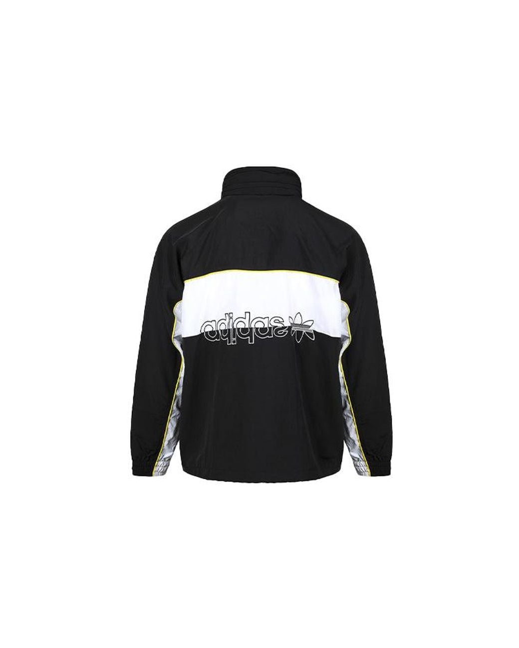 Adidas Black Originals Stand Collar Pullover Sports Jacket for men