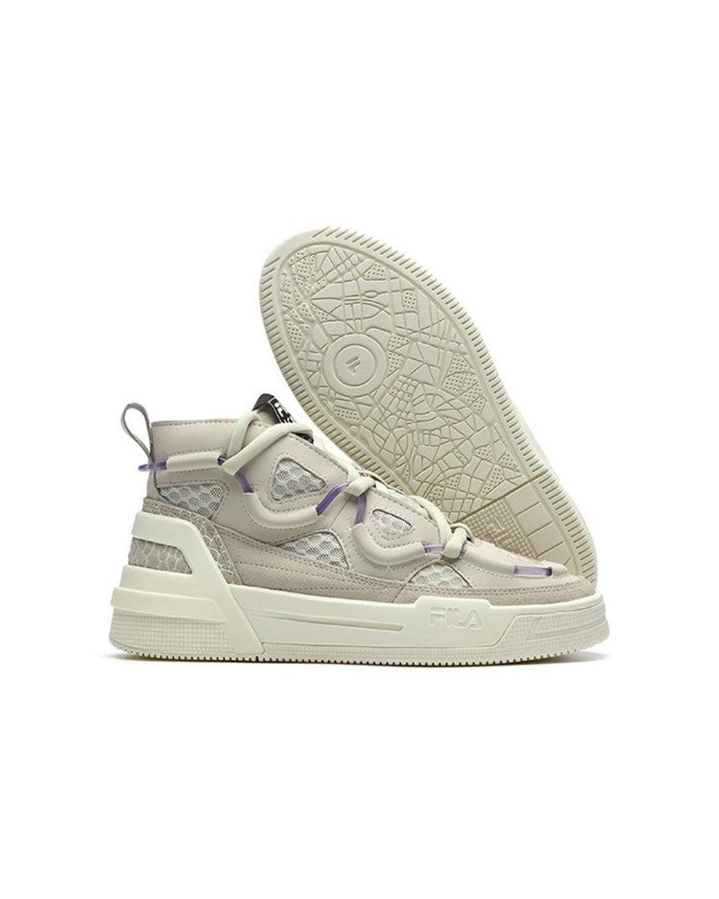 Fila White (Wmns) Shock Absorption Non-Slip Retro