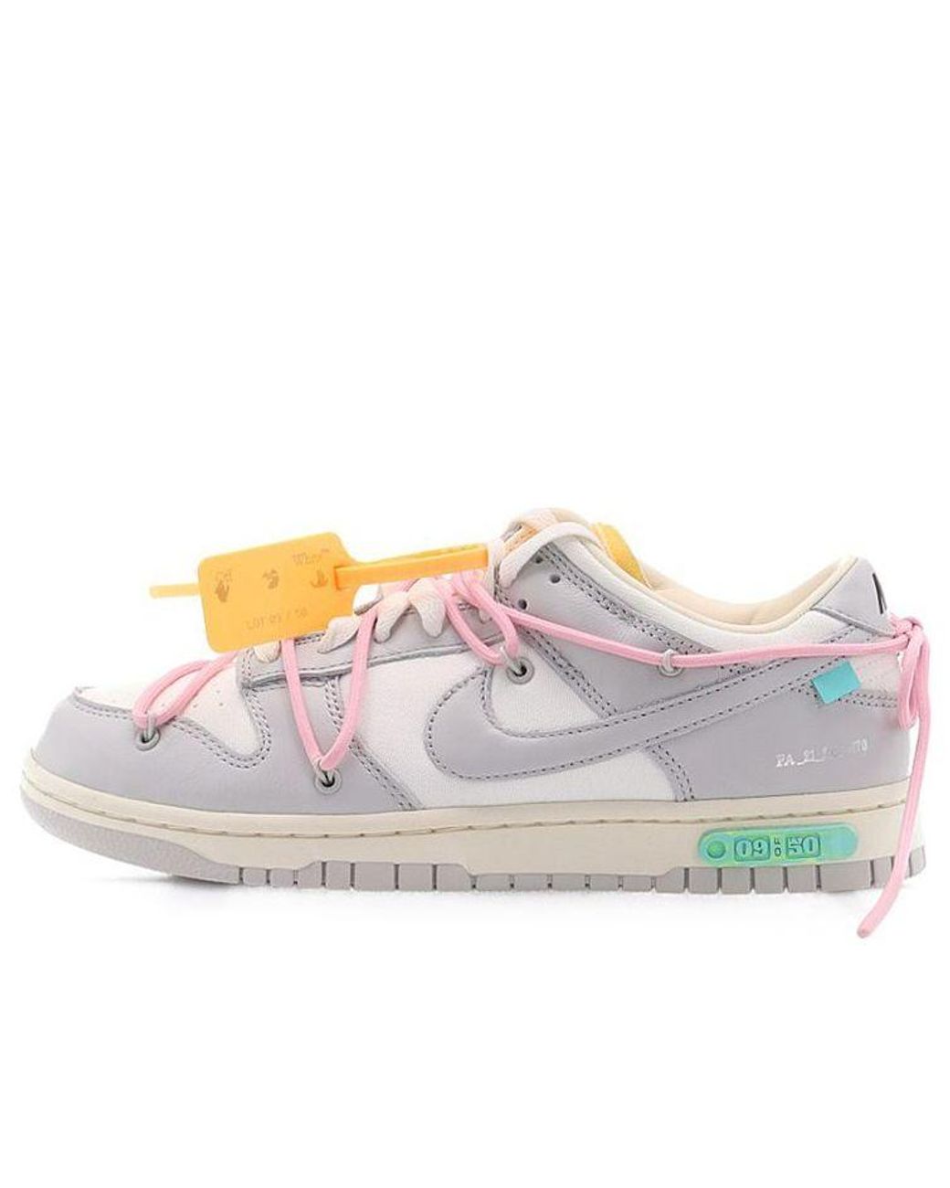 Nike Off-white X Dunk Low 'lot 09 Of 50' in Pink for Men | Lyst