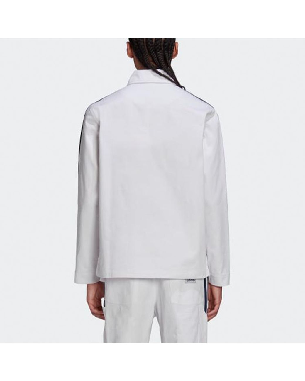Adidas Gray Originals X Noah Crossover Logo Stripe Jacket for men