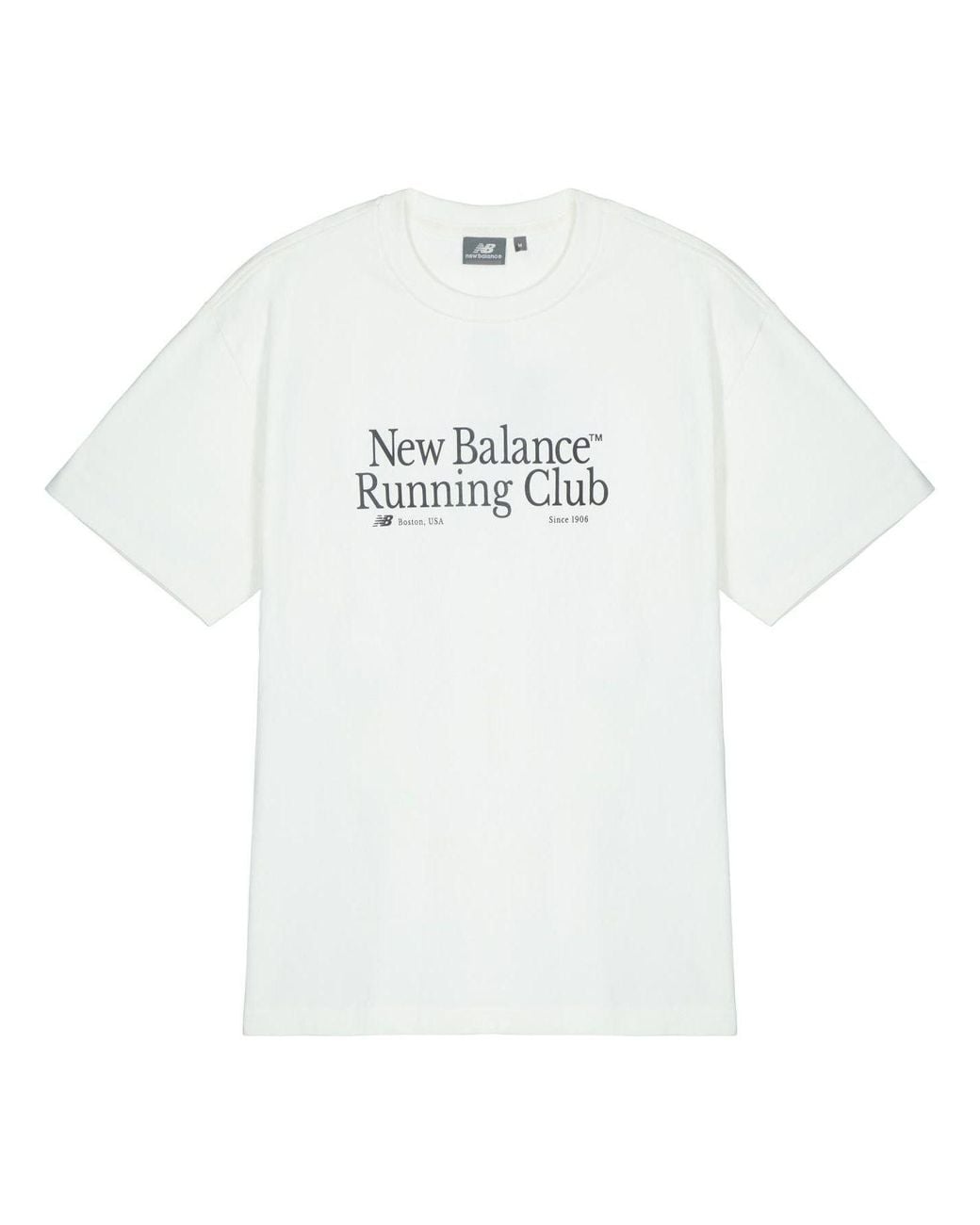 New Balance White Running Club Graphic T-Shirt for men