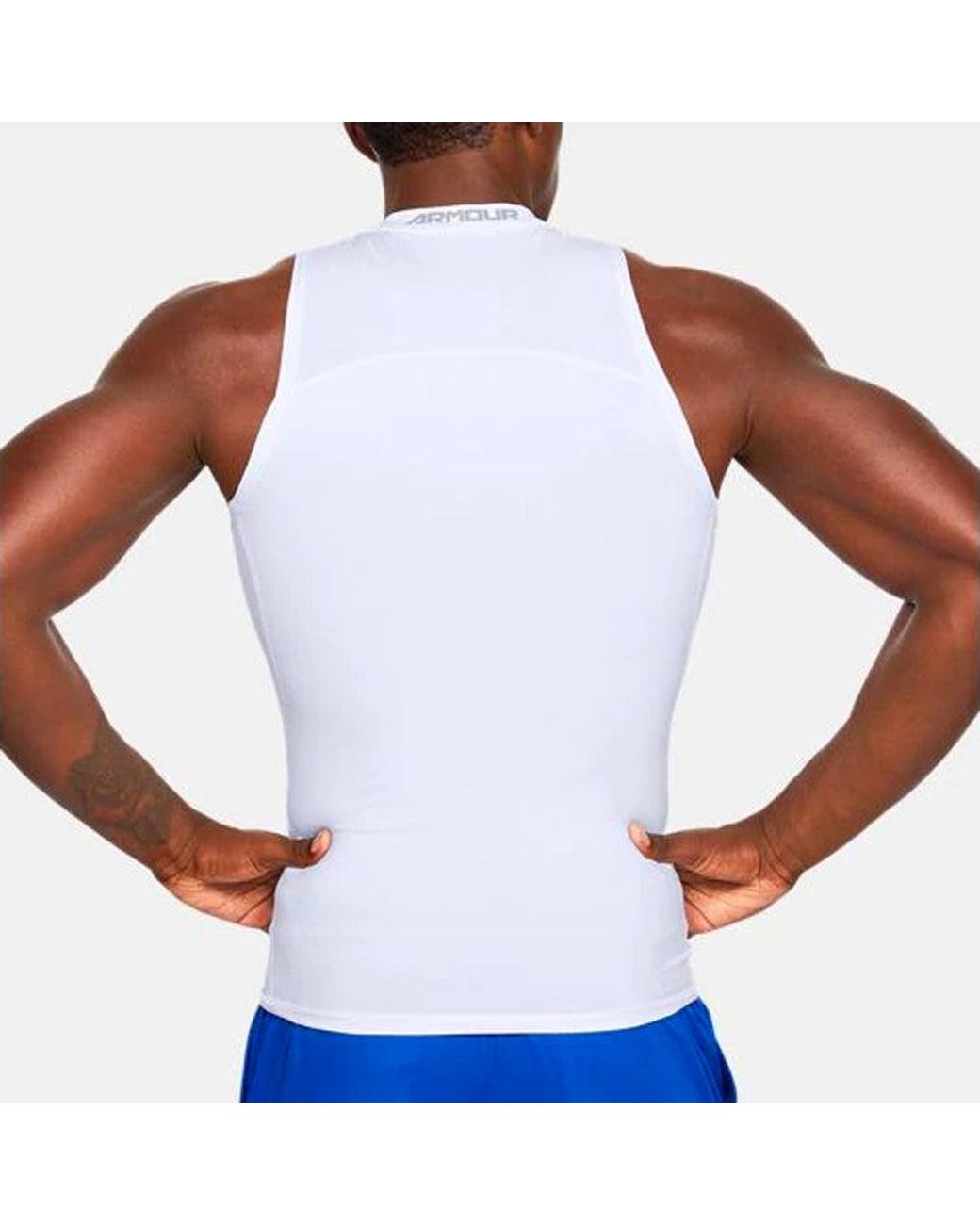 Under Armour White Heatgear Basketball Tank Top for men