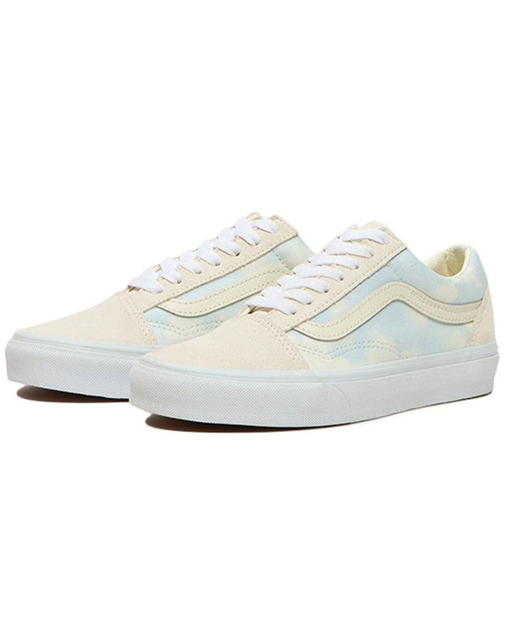 Vans White Old Skool 'Bleach Wash for men