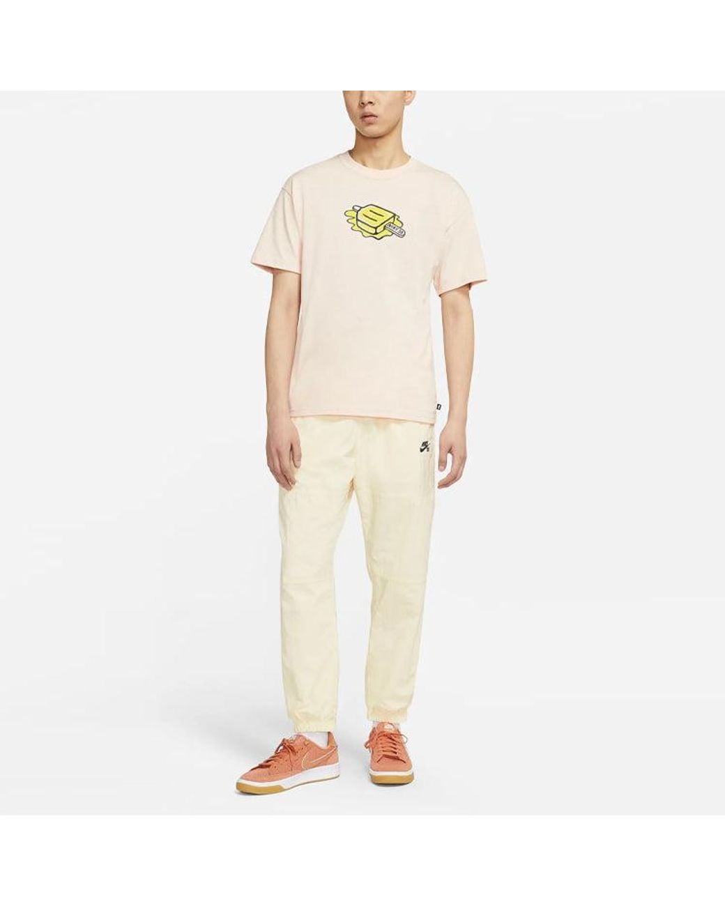 Nike Natural Logo Pattern Loose Bundle Feet Sports Pants/Trousers/Joggers for men