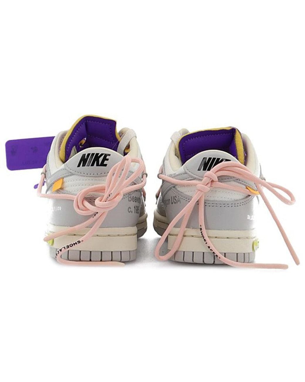 Nike Gray X Off- Dunk Low 'Lot 24 Of 50' for men