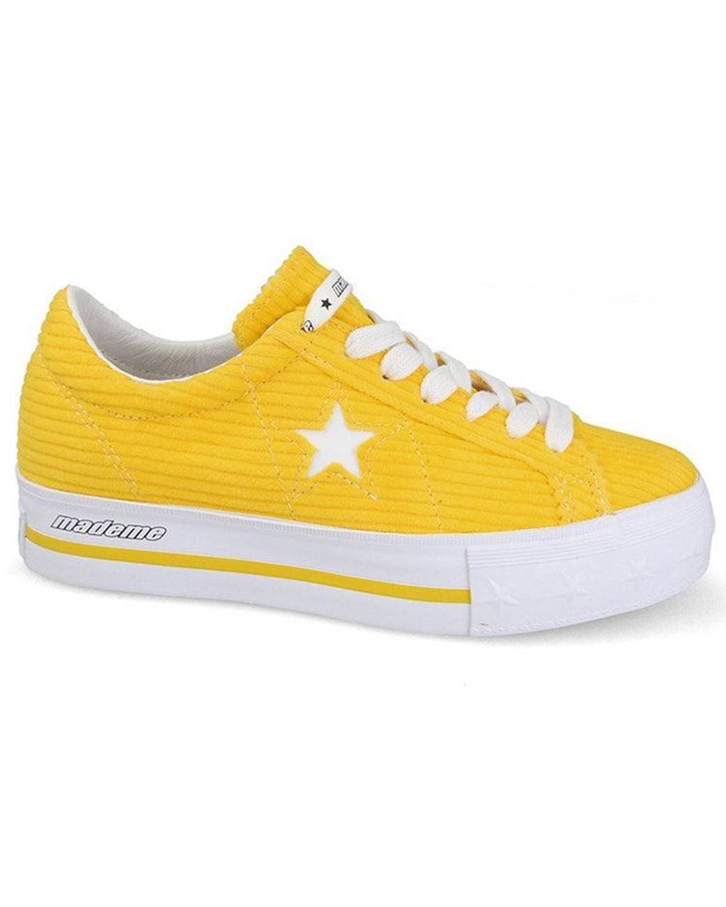 Converse Yellow (Wmns) Mademe X One Star Platform Suede Ox 'Vibrant'