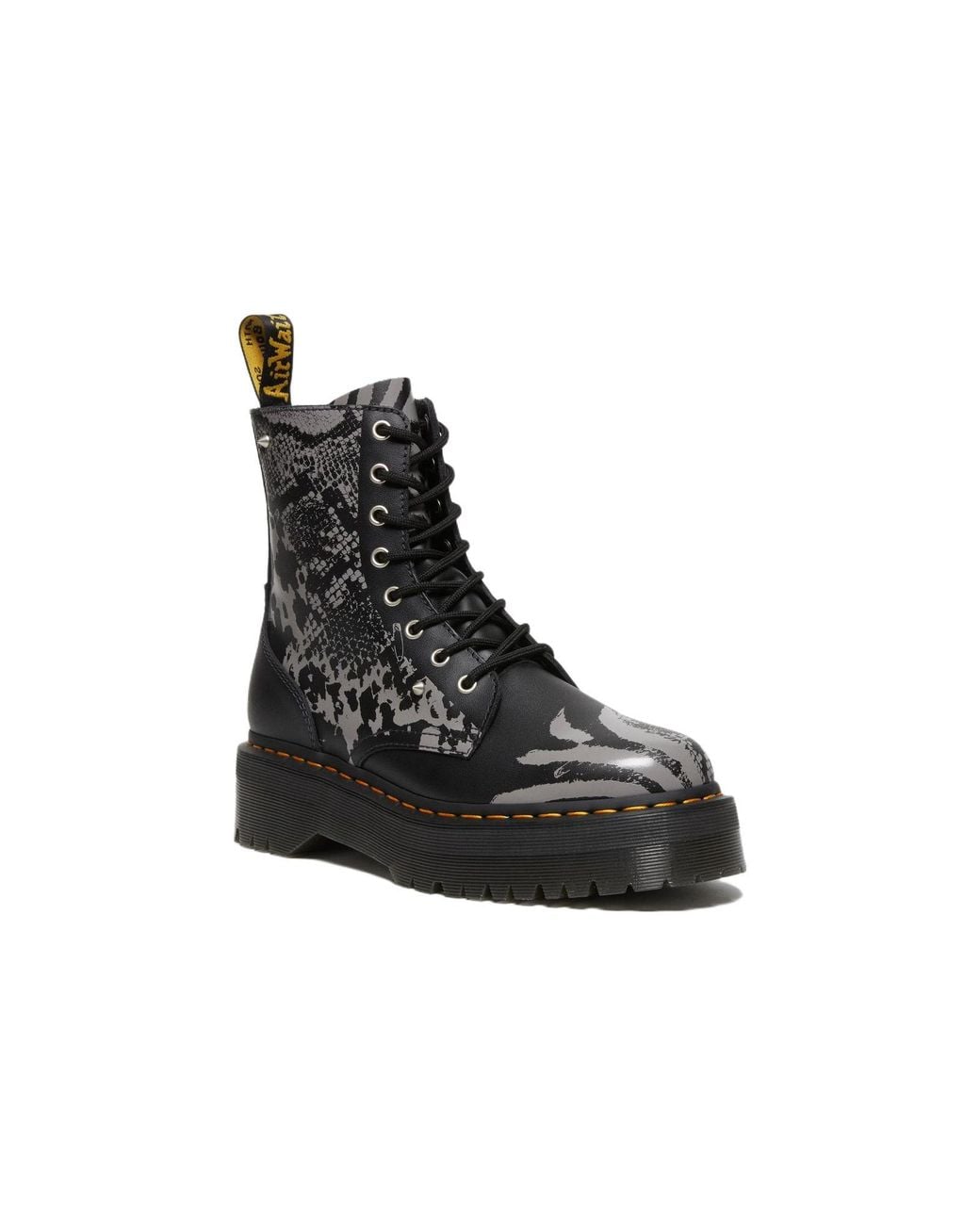 Dr. Martens Black Dr.Martens Jadon Boot Animal Clash Leather Platforms for men