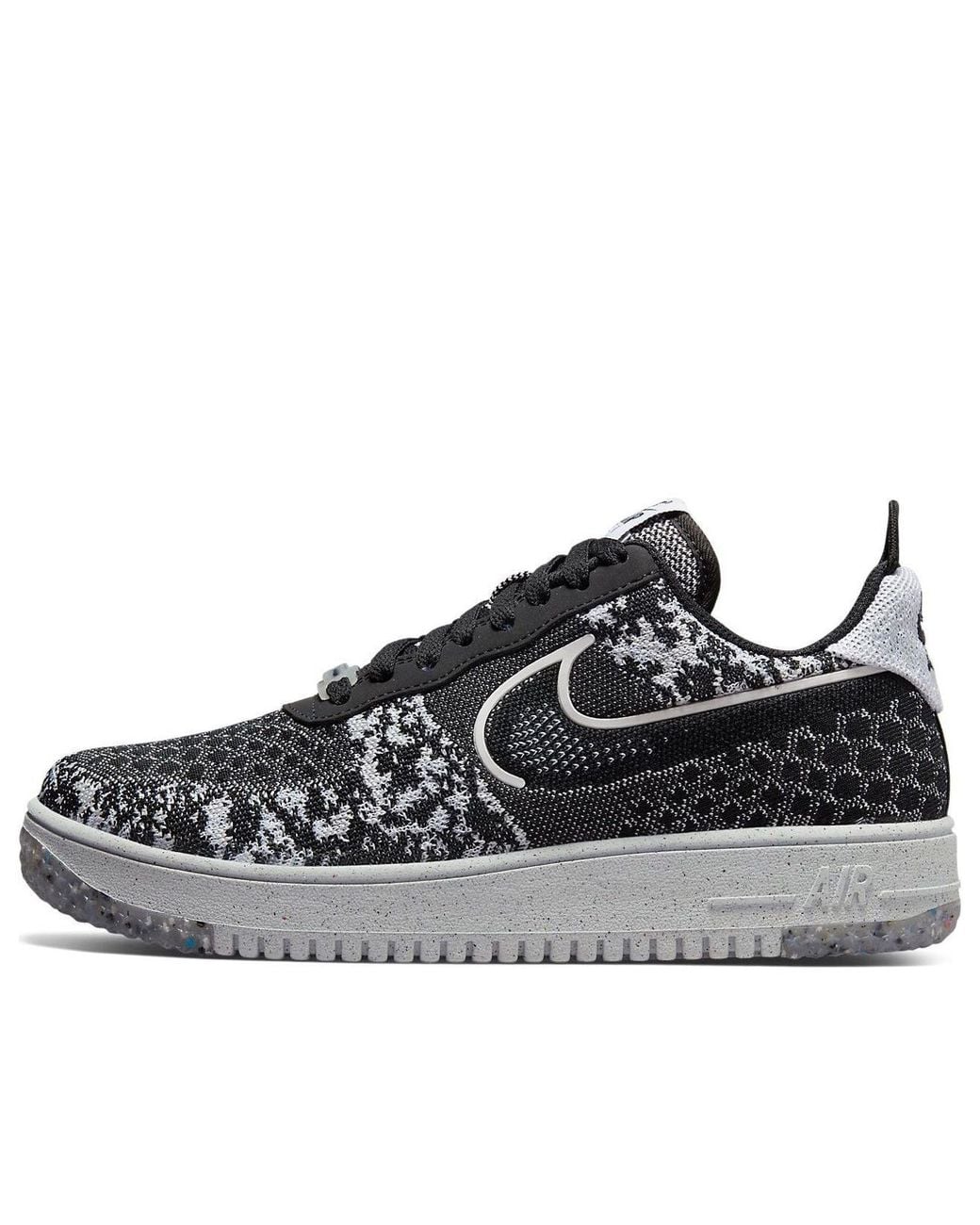 Nike Black Air Force 1 Crater Flyknit Next Nature for men