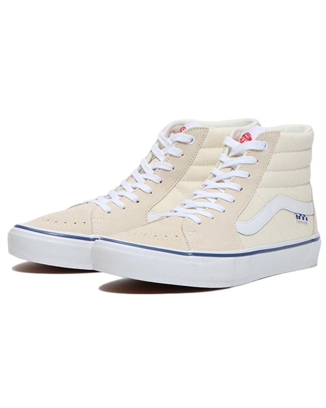 Vans White Skate Sk8-Hi 'Checkerboard for men