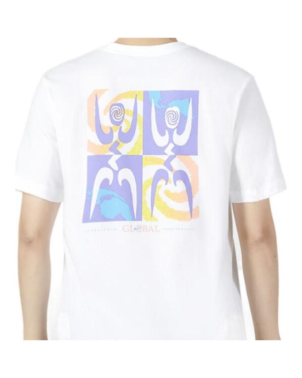 Nike White Logo Pattern Printing Casual Short Sleeve T-Shirt for men