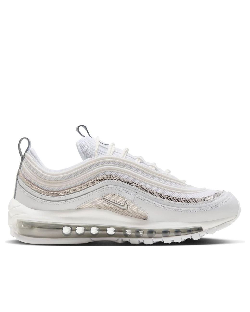 white silver air max 97