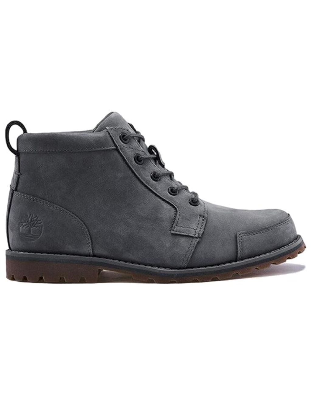 Timberland Black Earthkeepers Leather Chukka Wide Fit Boots 'Dark Nubuck' for men