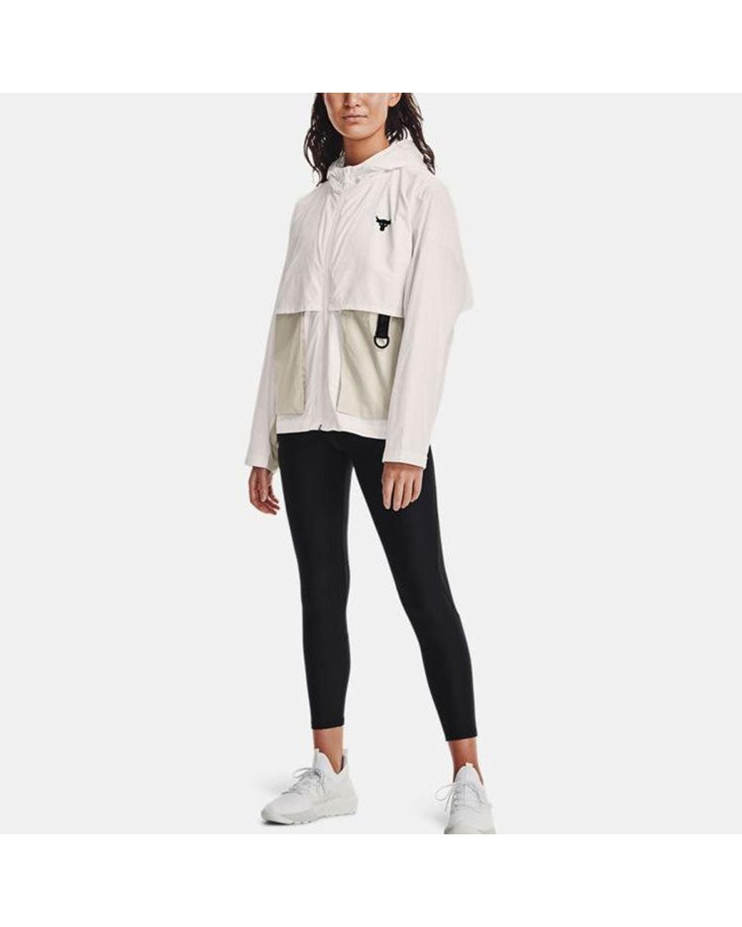 Under Armour White (Wmns) Project Rock Woven Hooded Jacket