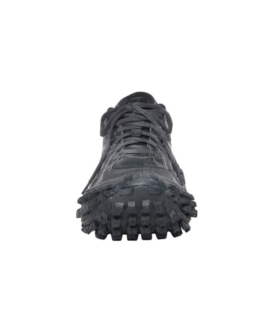 Balenciaga Gray Defender Lace-Up Sneakers