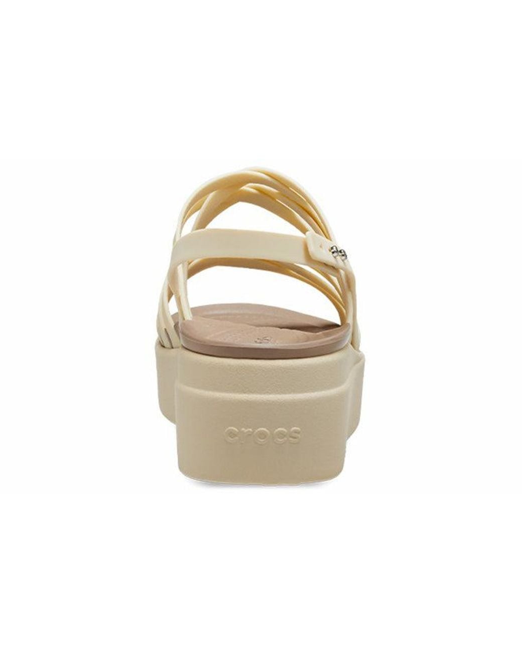 CROCSTM Natural Brooklyn Strappy Low Wedge