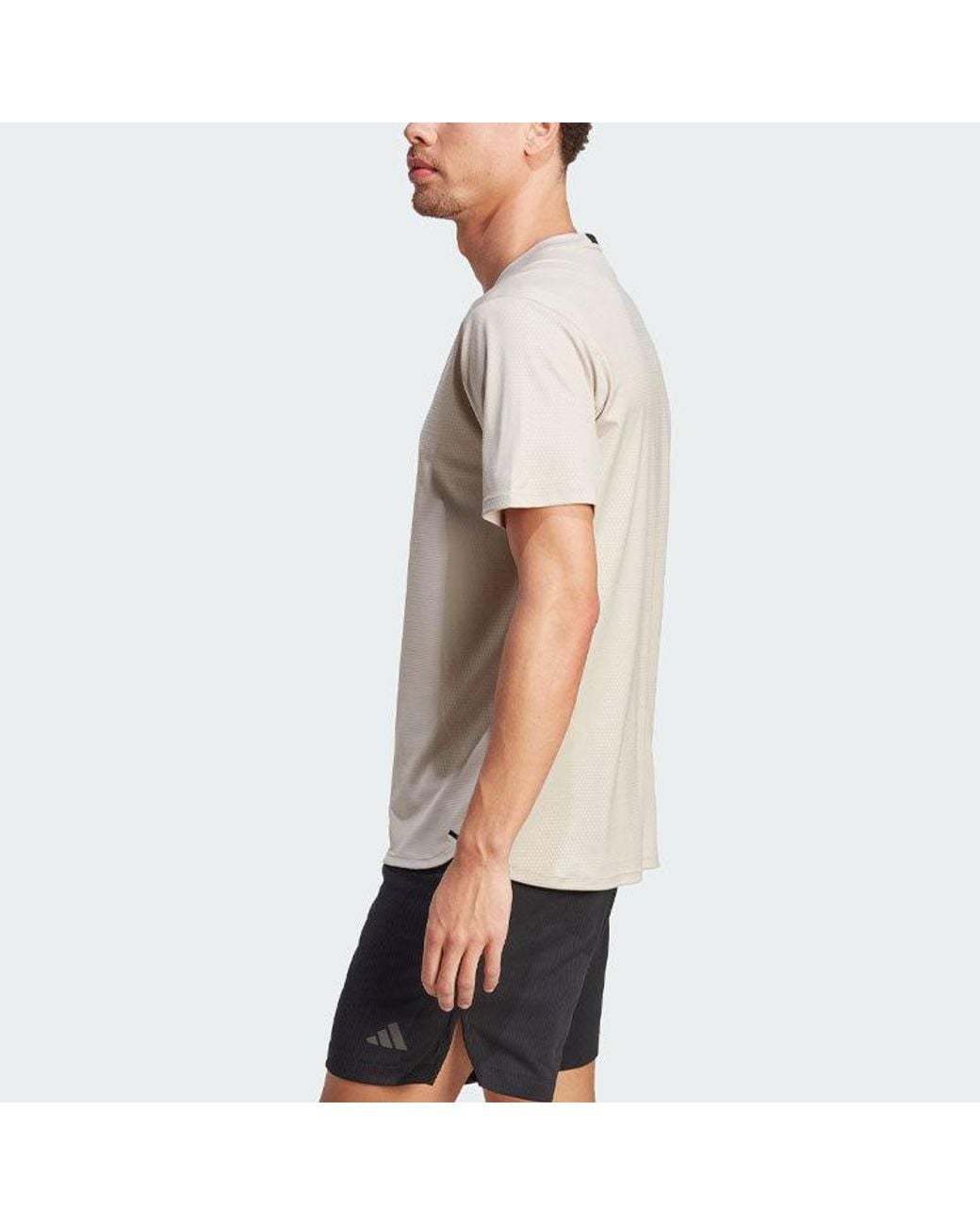 Adidas White D4T Strength Workout T-Shirt 'Wonder' for men