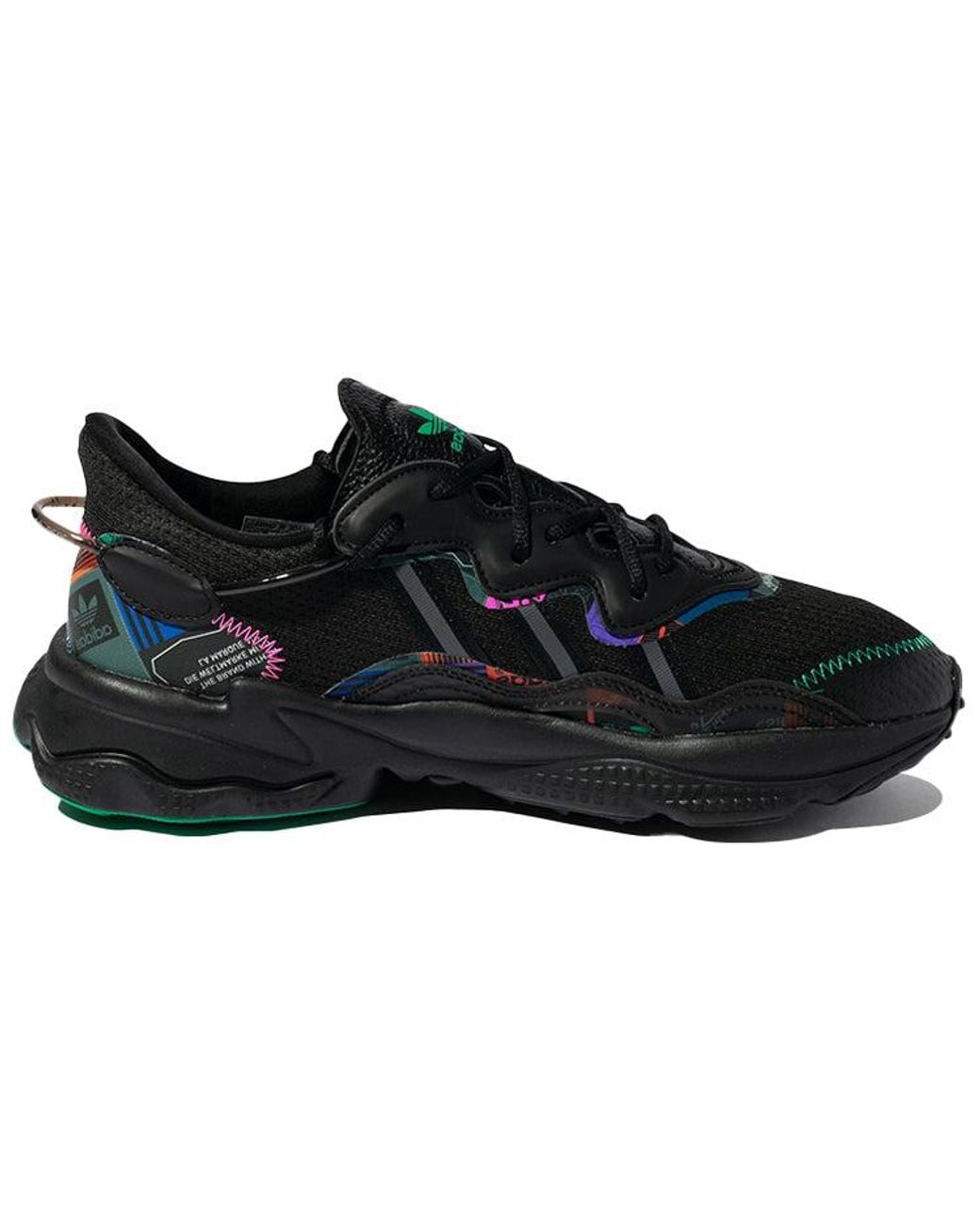 Adidas Black Originals Ozweego Casual Shoes Multi-Color' for men