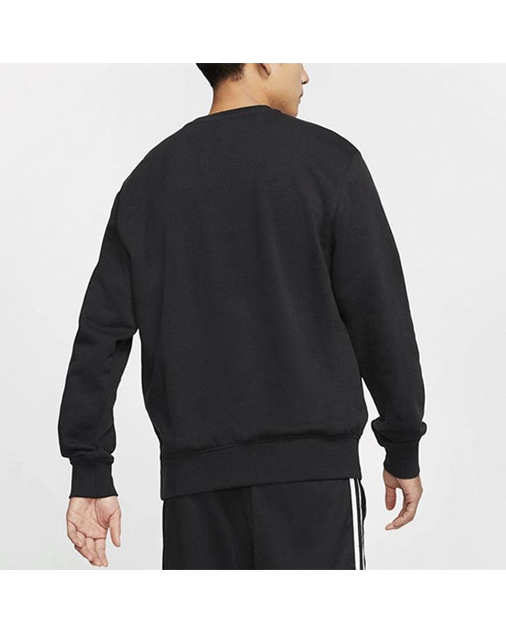 Nike Black Casual Sports Loose Round Neck Pullover for men