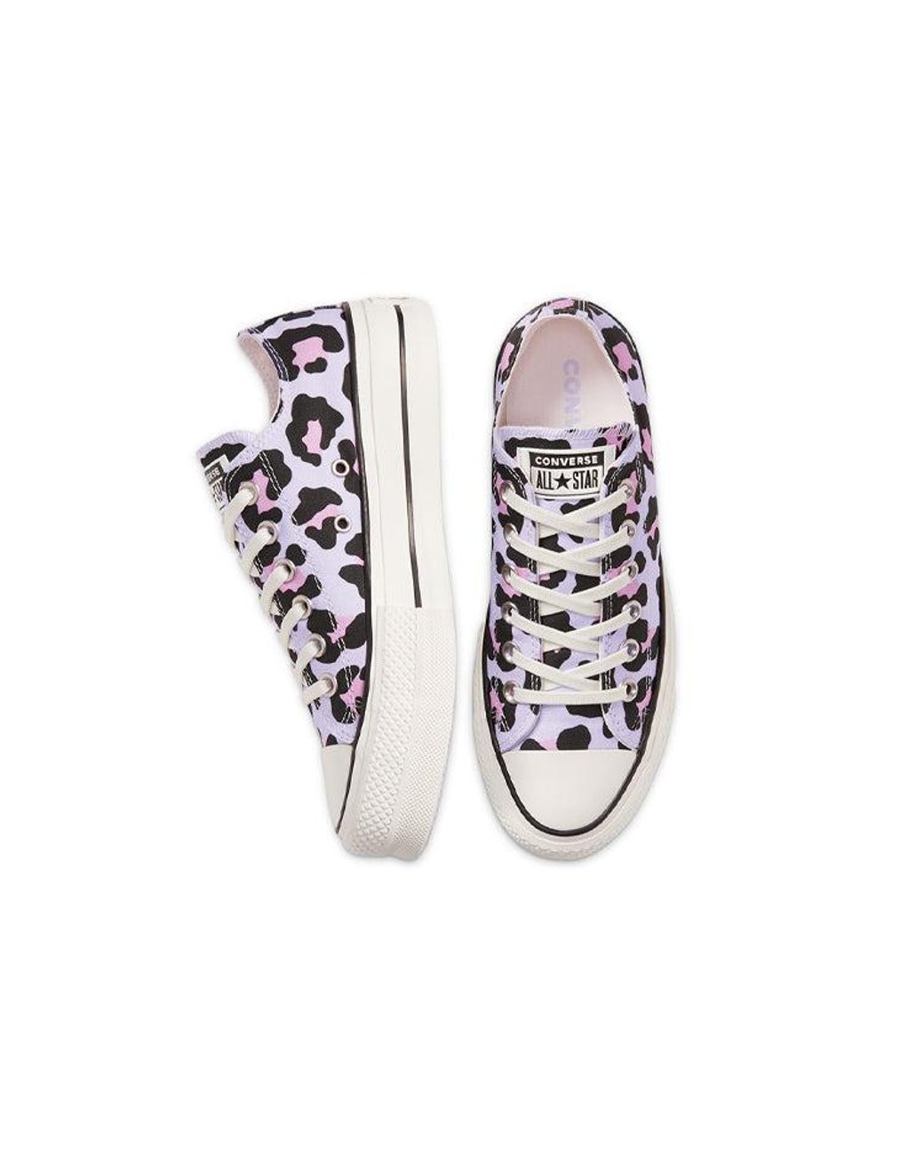 Converse White (Wmns) Chuck Taylor All Star Lift Low 'Leopard'