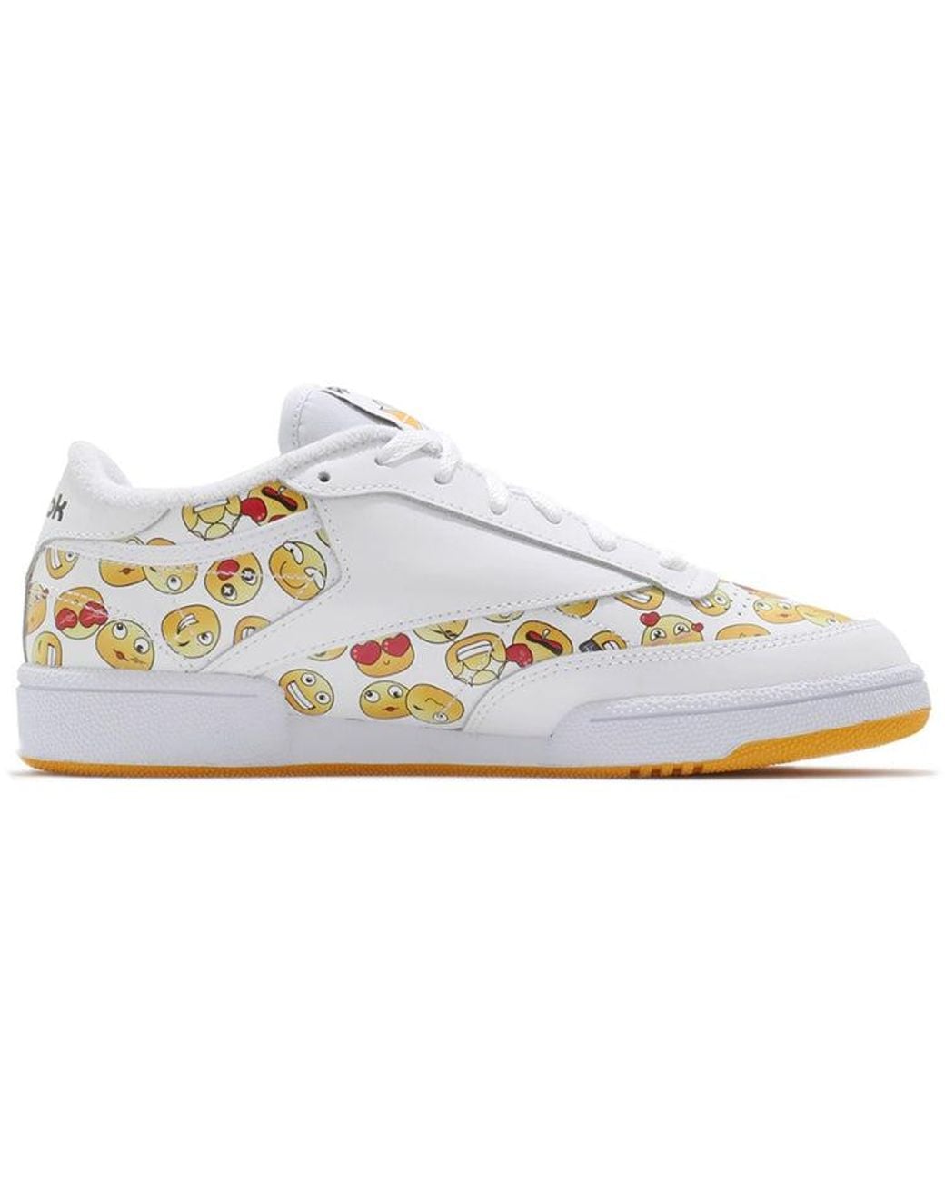 Reebok White Club C 85 Smiling Face