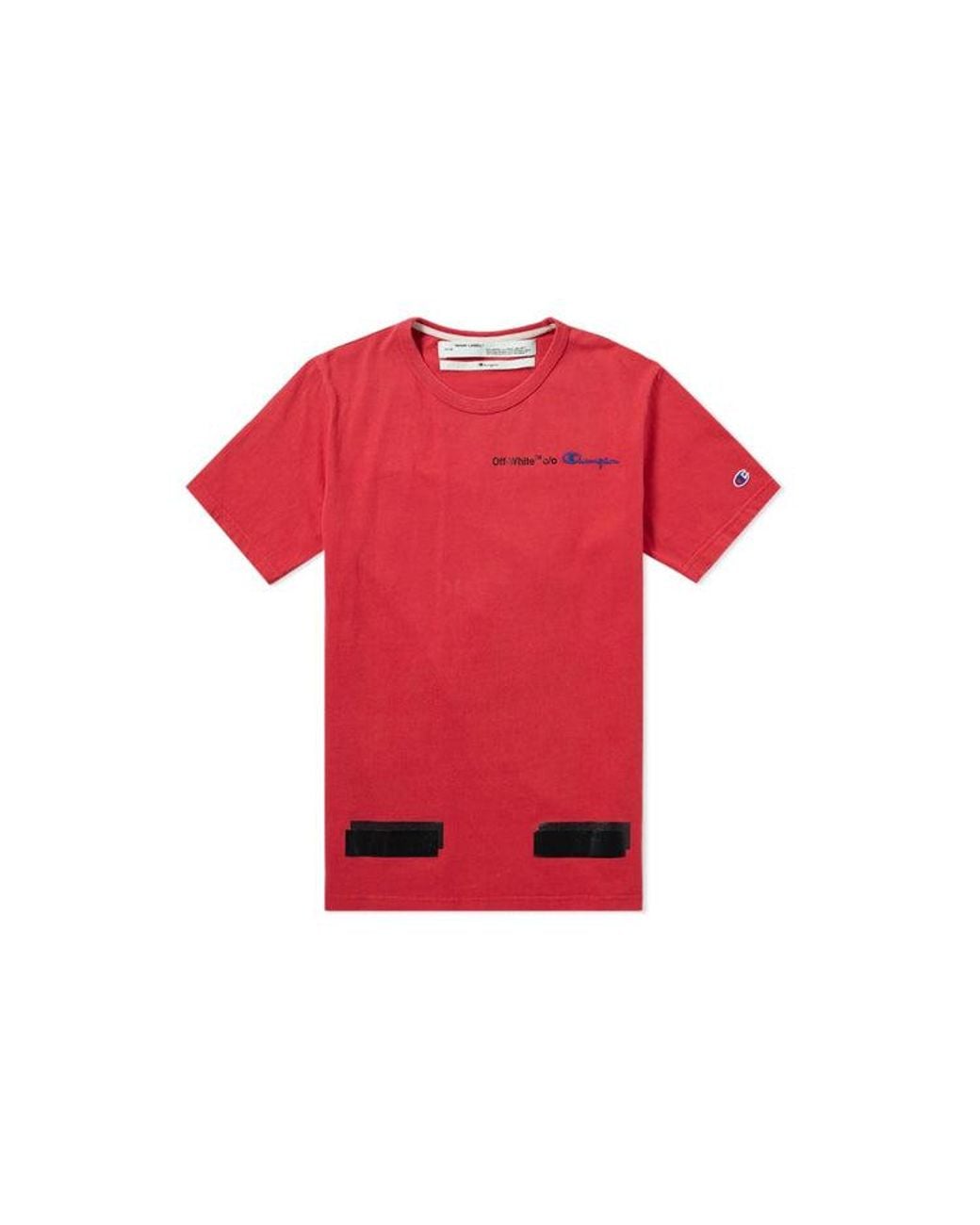 Off-White c/o Virgil Abloh Red X Champion Virgil Abloh Champion Tee for men