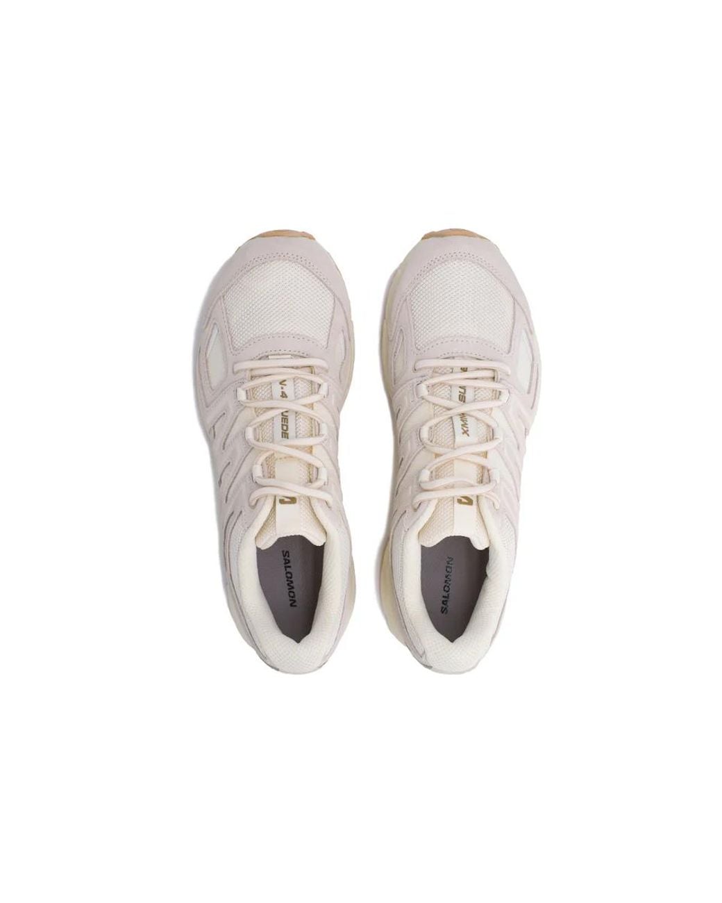 Salomon White X-Mission 4 Suede 'Rainy Day Kelp' for men
