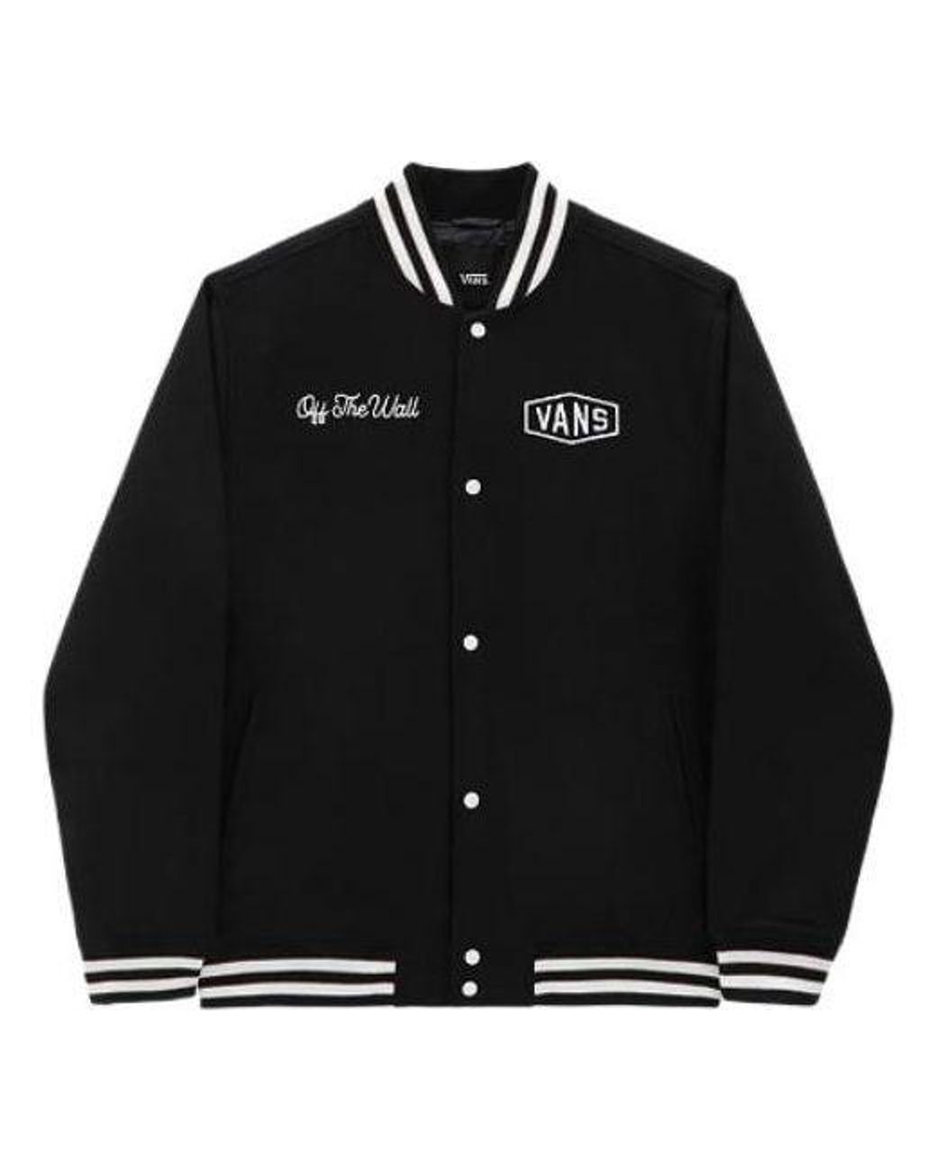 Vans Black Checkerboard Research Varsity Jacket for men