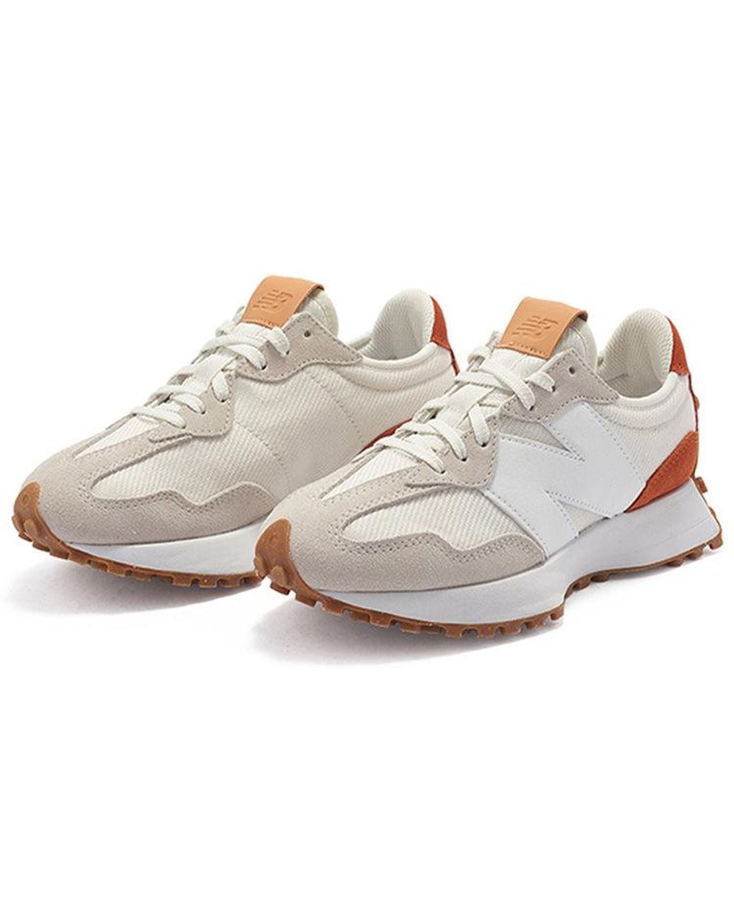 New Balance White 327