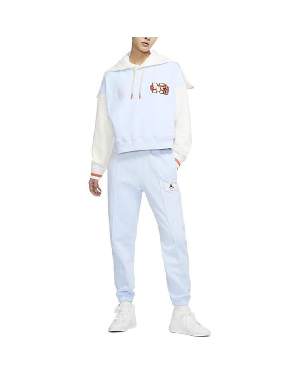 Nike Blue (Wmns) X Maison Chateau Rouge Crossover Colorblock Splicing Hoodie Asia Edition