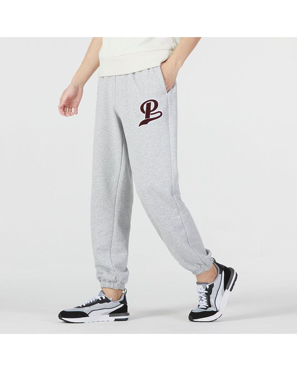 PUMA Gray Team Sweatpants for men