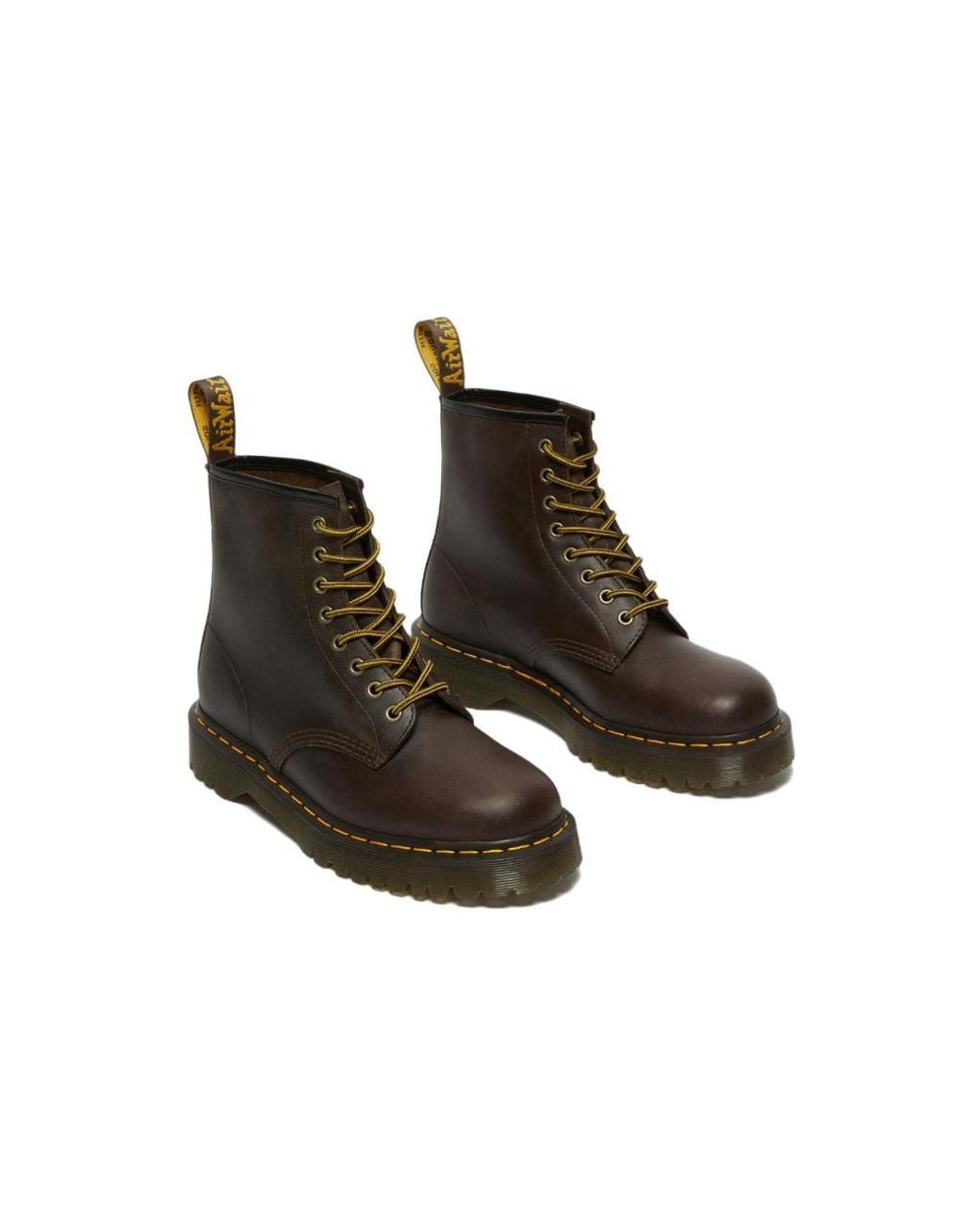 Dr. Martens Black 1460 Bex Crazy Horse Leather Lace Up Boots 'Dark'