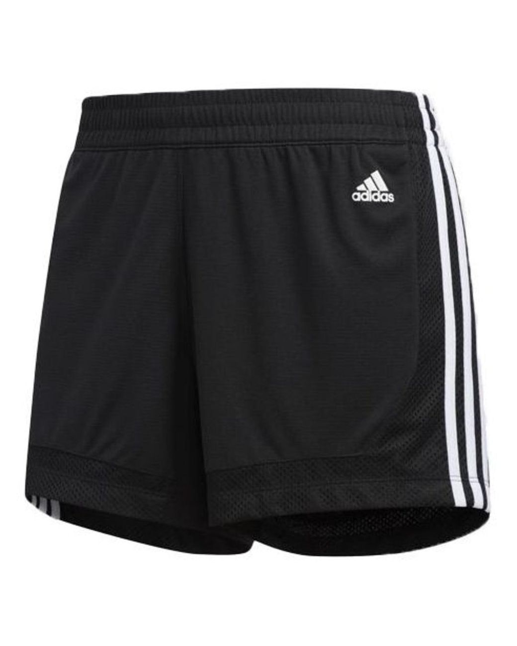 Adidas Black (Wmns) 3-Stripes 5-Inch Mesh Shorts