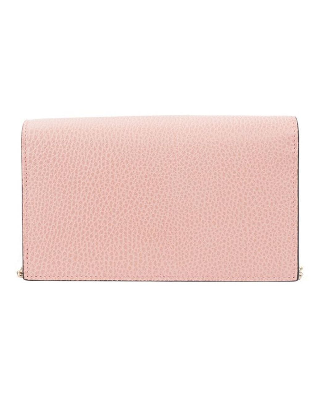 Gucci Pink (Wmns) Logo Double G Leather Woc Chain Shoulder Messenger Bag Classic